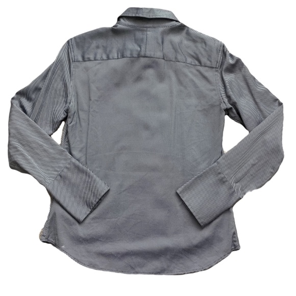 BANANA REPUBLIC Fine Stripe Black & White Button Down Shirt - Picture 2 of 4